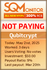 Qubitcrypt HYIP Status Button