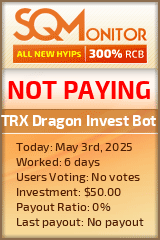 TRX Dragon Invest Bot Project Status Button
