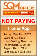 Troner App Project Status Button