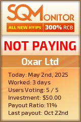 Oxar Ltd Project Status Button