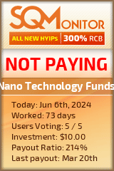 Nano Technology Funds HYIP Status Button