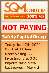 Safety Capital Group HYIP Status Button