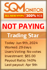 Trading Star HYIP Status Button