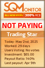 Trading Star HYIP Status Button