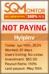 Hyipinv HYIP Status Button