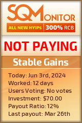 Stable Gains HYIP Status Button