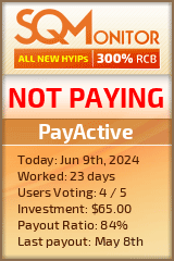 PayActive HYIP Status Button