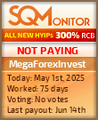 MegaForexInvest HYIP Status Button