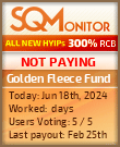 Golden Fleece Fund HYIP Status Button