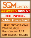 Golden Fleece Fund HYIP Status Button