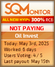 Oil Invest HYIP Status Button