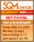 Harry Investment HYIP Status Button