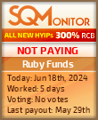 Ruby Funds HYIP Status Button