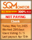 Cbank HYIP Status Button