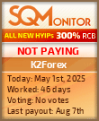 K2Forex HYIP Status Button