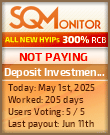 Deposit Investments ltd HYIP Status Button