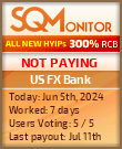 US FX Bank HYIP Status Button