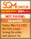 GeniusROI HYIP Status Button