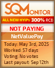 NetValuePay HYIP Status Button