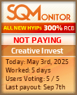 Creative Invest HYIP Status Button