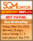 StockOnlinePay HYIP Status Button