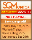 Sawndayprofit HYIP Status Button