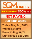 Clarium Capital HYIP Status Button