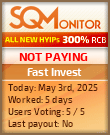 Fast Invest HYIP Status Button