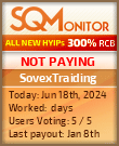 SovexTraiding HYIP Status Button