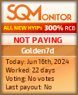 Golden7d HYIP Status Button