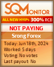 Srong Forex HYIP Status Button