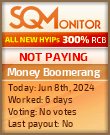Money Boomerang HYIP Status Button