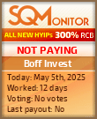 Boff Invest HYIP Status Button