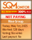 Rise Group HYIP Status Button