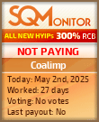 Coalimp HYIP Status Button