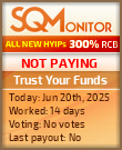 Trust Your Funds Project Status Button
