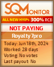 Royalty7pro HYIP Status Button