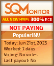 PopularINV HYIP Status Button