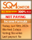 Income Formula HYIP Status Button