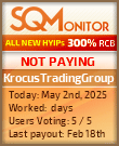 KrocusTradingGroup HYIP Status Button