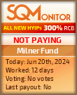 Milner Fund HYIP Status Button