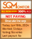 Orucule Incorp HYIP Status Button