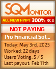 Pro Financial Solusion HYIP Status Button