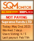 Supreme Funds LTD HYIP Status Button