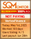 VertexFinance HYIP Status Button