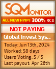 Global Invest System HYIP Status Button