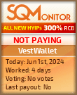 VestWallet HYIP Status Button