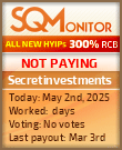 Secretinvestments Project Status Button