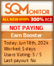 Earn Booster HYIP Status Button