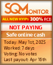 Safe online cash Project Status Button